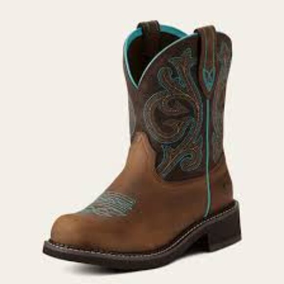 Ariat Delilah Women Performance Boots Round Toe and Turquoise Piping Size 8B - Picture 1 of 6